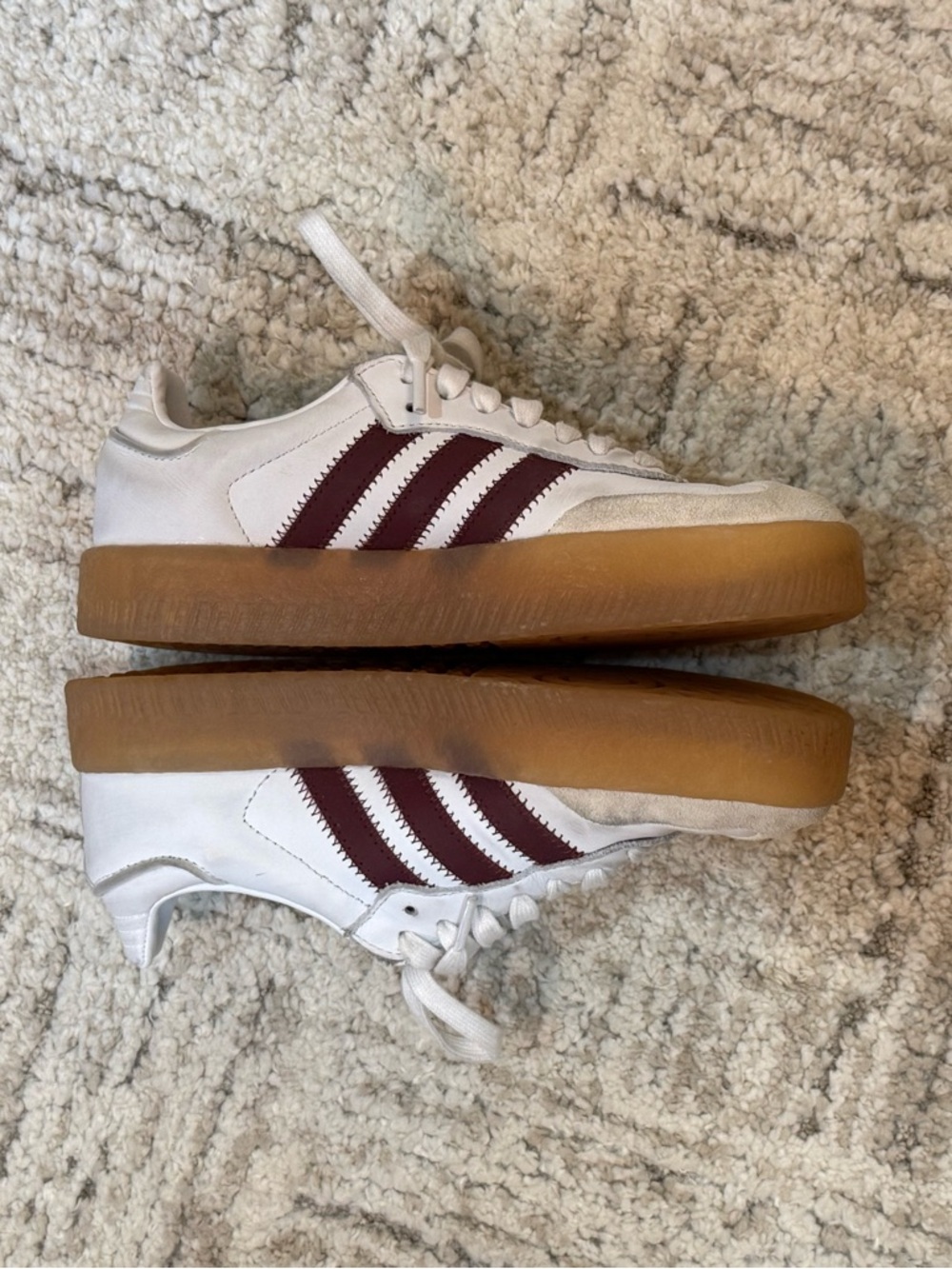 adidas Sambae sneaker - platform
Cream and Maroon with Gum Sole - Picture 3 of 5